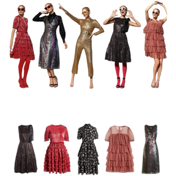 Halogen X Atlantic-Pacific Gold Pink Broadway Stripe Dress - Picture 10 of 11